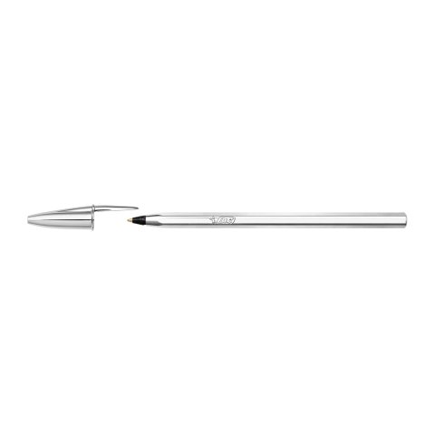 Bolígrafo Bic Cristal Shine color plata-negro