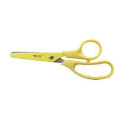 Tijeras escolares basic colours MILAN 13,4 cm color amarillo