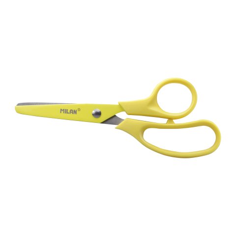 Tijeras escolares basic colours MILAN 13,4 cm color amarillo