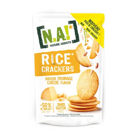 Galletas de arroz con sabor a queso, sin gluten (NA) - Bolsa de 85 g