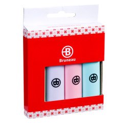 En_pochette de 4 surligneurs pastel bruneau