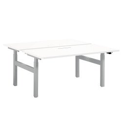 Eiland 2 zit-sta bureaus Ergomaxx elektrisch aanpasbaar in de hoogte met top access