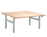 Pôle de 2 bureaux assis-debout Ergomaxx réglage électrique en hauteur avec top access