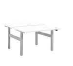 Pôle de 2 bureaux assis debout à réglage électrique blanc L 120 x P 80 cm - Up & Up