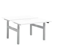 Pôle de 2 bureaux assis debout à réglage électrique blanc L 120 x P 80 cm - Up & Up
