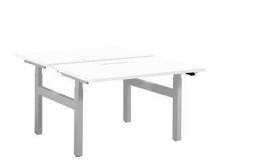 Isle 2 adaptable desks white Ergomaxx W 120 cm 