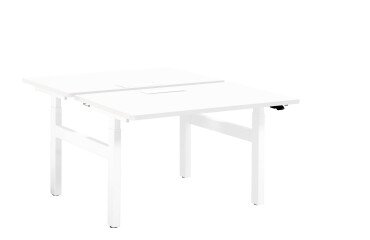 Pôle de 2 bureaux réglables blanc Ergomaxx L 120 cm