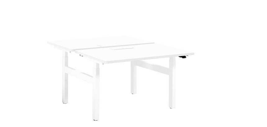 Isle 2 adaptable desks white Ergomaxx W 120 cm 