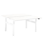 Pôle de 2 bureaux réglables blanc Ergomaxx L 140 cm