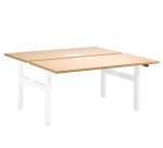 Pôle de 2 bureaux assis-debout Ergomaxx réglage électrique en hauteur avec top access