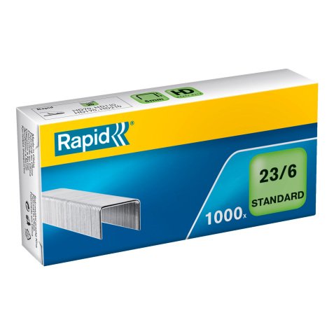 Box of 1000 galvanized staples 23/6