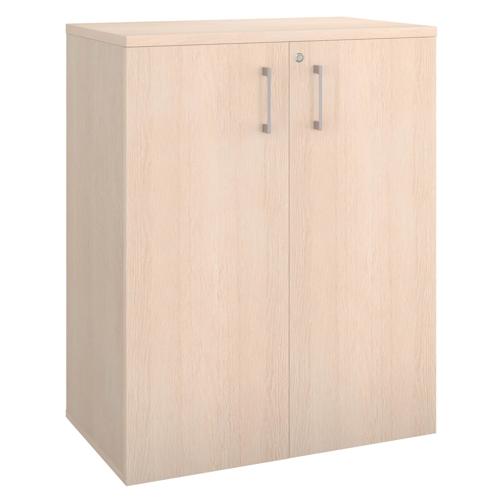 Armoire comptoir bois ECLA H 100 x L 80 cm à portes battantes