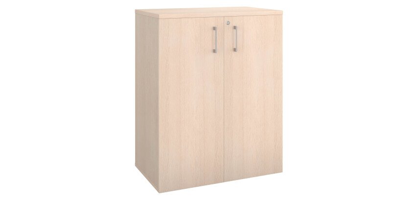 Armoire comptoir bois ECLA H 100 x L 80 cm à portes battantes