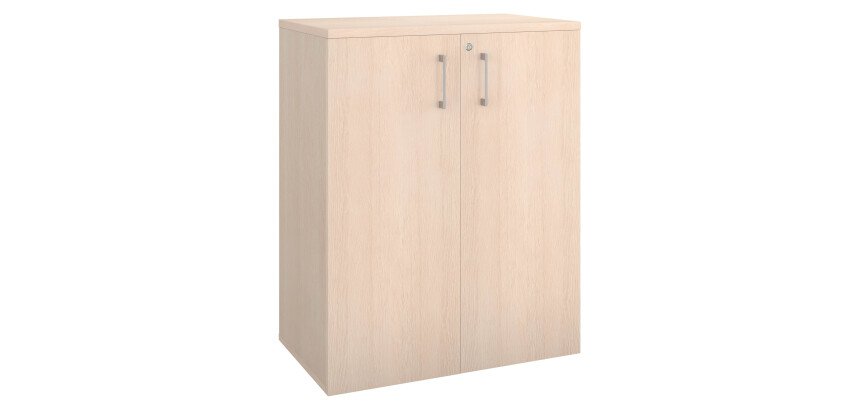 Armoire comptoir bois ECLA H 100 x L 80 cm à portes battantes