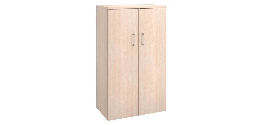 Armoire mi-hauteur bois ECLA H 136 x L 80 cm