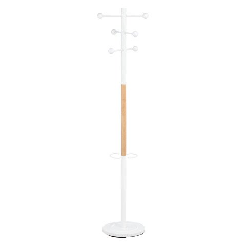 Perchero Oria blanco/madera