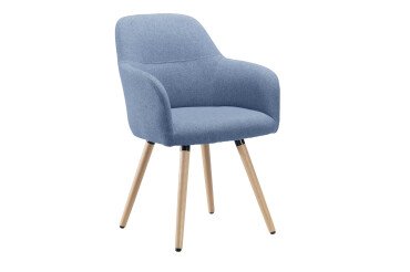 Fauteuil Bruneau Léon - Tissu - Pieds bois