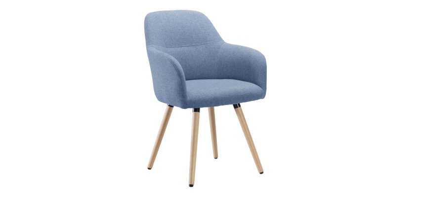 Fauteuil Bruneau Léon - Tissu - Pieds bois