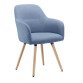 Fauteuil Bruneau Léon - Tissu - Pieds bois