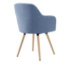 Fauteuil Bruneau Léon - Tissu - Pieds bois