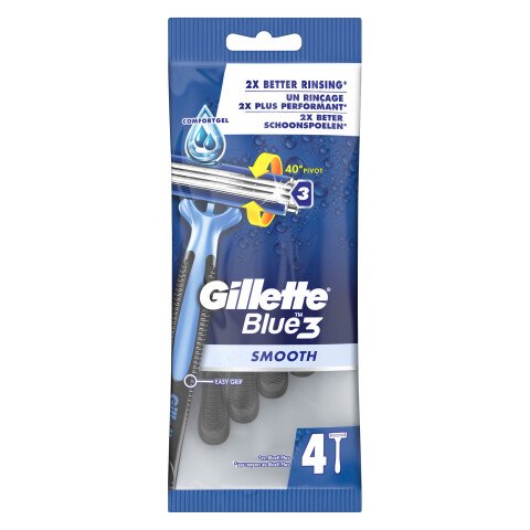 Maquinillas desechables Blue III Smooth Gillette - paquete de 4