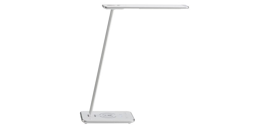 Lampe de bureau Led intégrée Bari - Aluminor - 13,7 W - Chargeur Qi