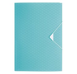 Folder with elastics and 3 flaps plastic COLOUR ICE 23,3 x 32 cm back of 2 cm