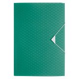 Chemise à élastique 3 rabats plastique Esselte Colour Breeze, 23,3 x 32 cm dos de 2 cm verte