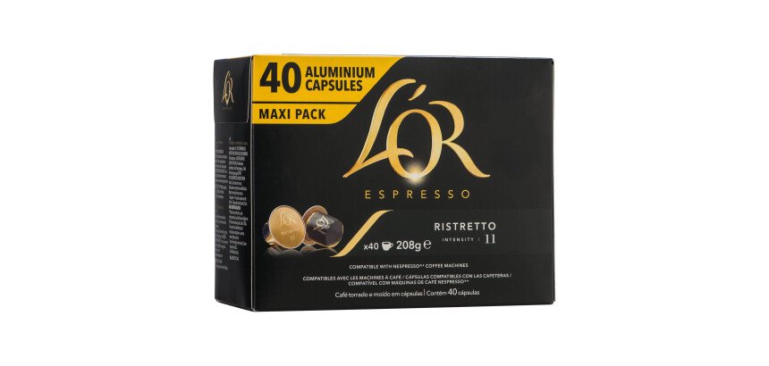 Cápsulas de café L'Or Ristretto - Caja de 40