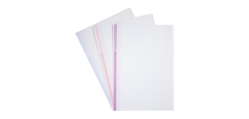 Chemise coin A4 polypropylène 18/100e couleurs assorties - Paquet de 12 - Color Dream Tarifold