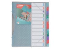 Carpeta Clasificadora de plástico Esselte Colour Breeze de 12 divisiones, tamaño A4