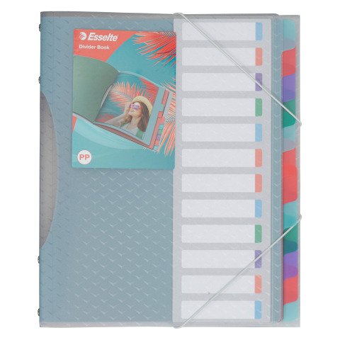 Carpeta Clasificadora de plástico Esselte Colour Breeze de 12 divisiones, tamaño A4