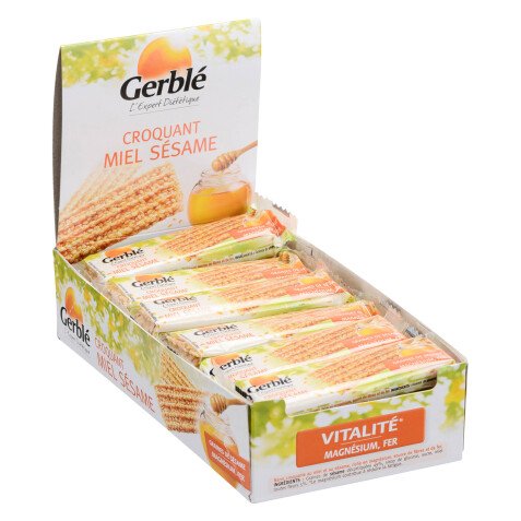 Gerblé crunchy biscuit with honey and sesame - bar of 27 g