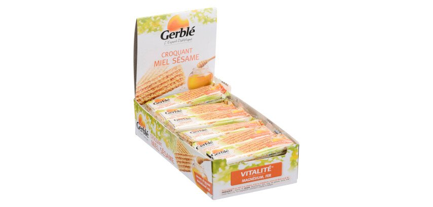 Gerblé crunchy biscuit with honey and sesame - bar of 27 g
