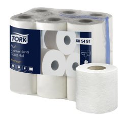 Papel higiénico doméstico Tork Premium doble capa 22,9m - paquete de 12 rollos 