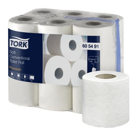 Papel higiénico doméstico Tork Premium doble capa 22,9m - paquete de 12 rollos