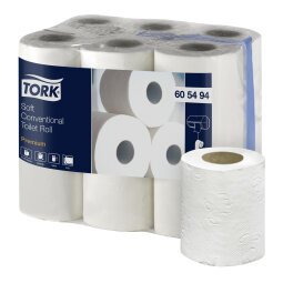 Papel higiénico doméstico Tork Premium doble capa 18,8m - paquete de 12 rollos 
