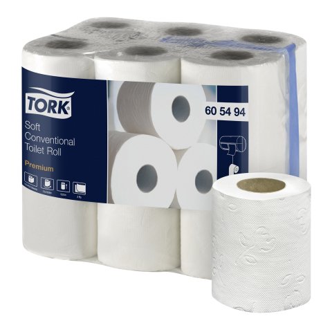 Papel higiénico doméstico Tork Premium doble capa 18,8m - paquete de 12 rollos
