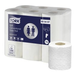 Papel higiénico doméstico Tork Advanced doble capa 14,3m - paquete de 12 rollos 