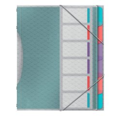 Plastic sorting folder Esselte Colour'Ice 6 divisions - A4