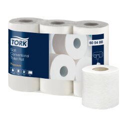 Papel higiénico doméstico Tork Premium doble capa 38m - paquete de 6 rollos  