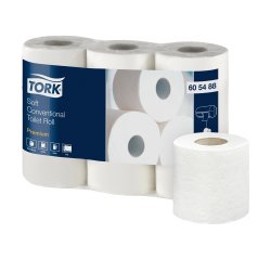 Papel higiénico doméstico Tork Premium doble capa 38m - paquete de 6 rollos  