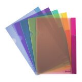 Sleeves with notch Color Collection Tarifold A4 polypropylene 18/100e assorted colors - pack of 24