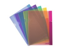 Sleeves with notch Color Collection Tarifold A4 polypropylene 18/100e assorted colors - pack of 24