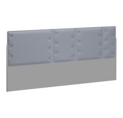 Akustische Abschirmwand für Insel von Arbeitstischen Ergomaxx hellgrau B 160 cm 