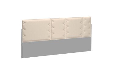 Akoestische schermwand voor eiland werkposten Ergomaxx beige B 160 cm