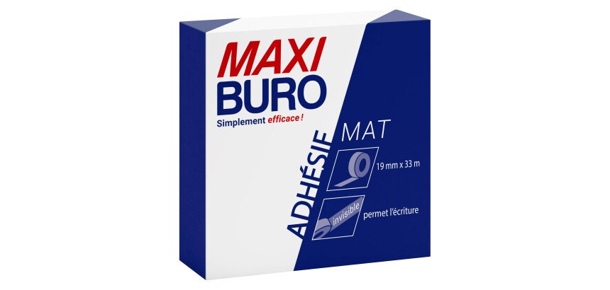 Ruban adhésif invisible mat - Longueur 33 m - Maxiburo