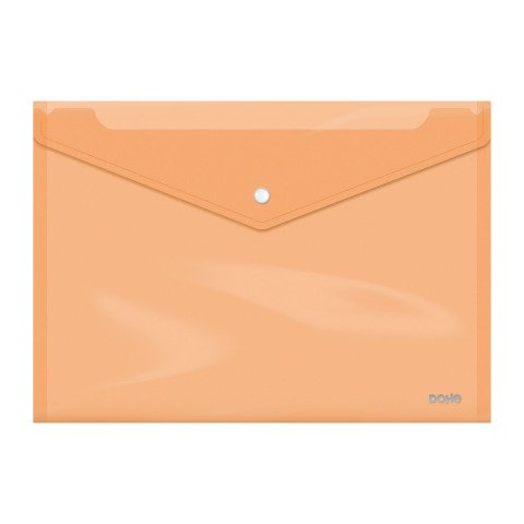 Sobre protegedocumentos Dohe Folio pp translúcido cierre por broche naranja