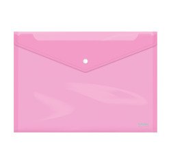 Sobre protegedocumentos Dohe Folio pp translúcido cierre por broche rosa