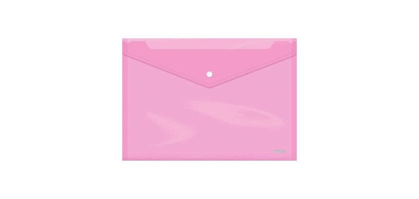 Sobre protegedocumentos Dohe Folio pp translúcido cierre por broche rosa